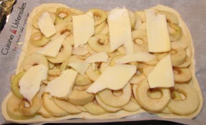 tarte fine aux pommes avant cuisson